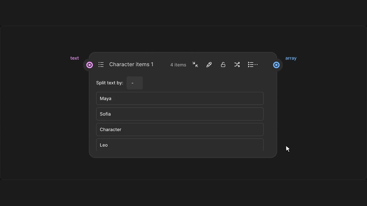 Shuffle Array items in Figma Weave with WeaveBud