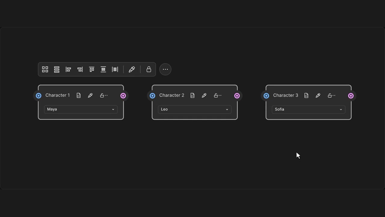 Distribute node spacing in Figma Weave with WeaveBud