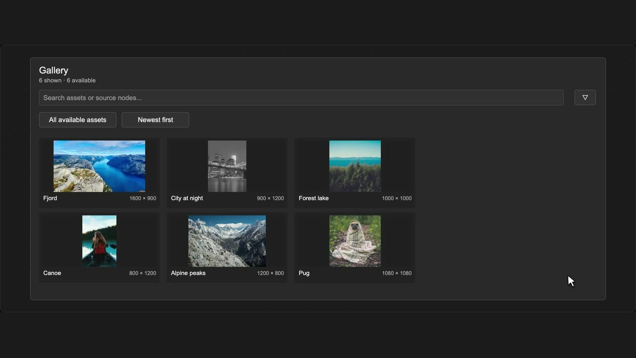 Filter Gallery assets in Figma Weave with WeaveBud