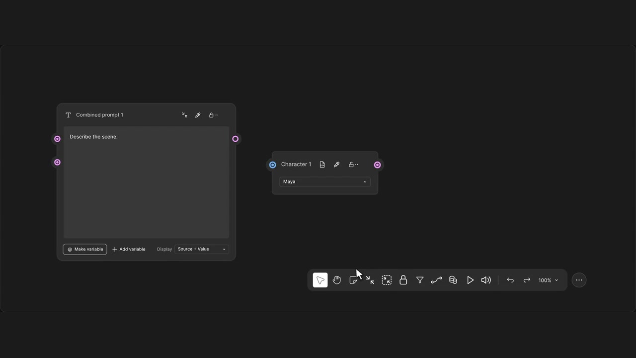 Node type filters in Figma Weave with WeaveBud