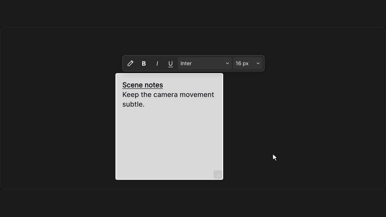 Rich sticky notes in Figma Weave with WeaveBud